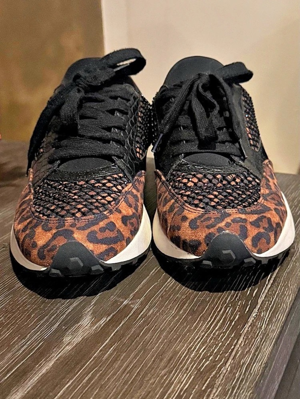 Jessica Simpson Leopard Print Mesh Sneakers
